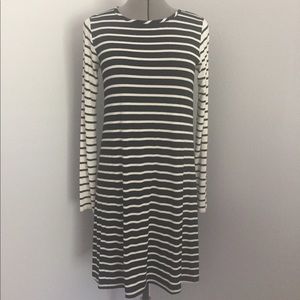 Loveapella Black & White Striped Dress